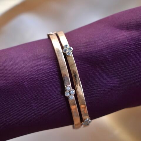 Minimalist White Stone Impon Bangles