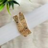 Contemporary Multi-Strand Floral One Gram Gold Bangles