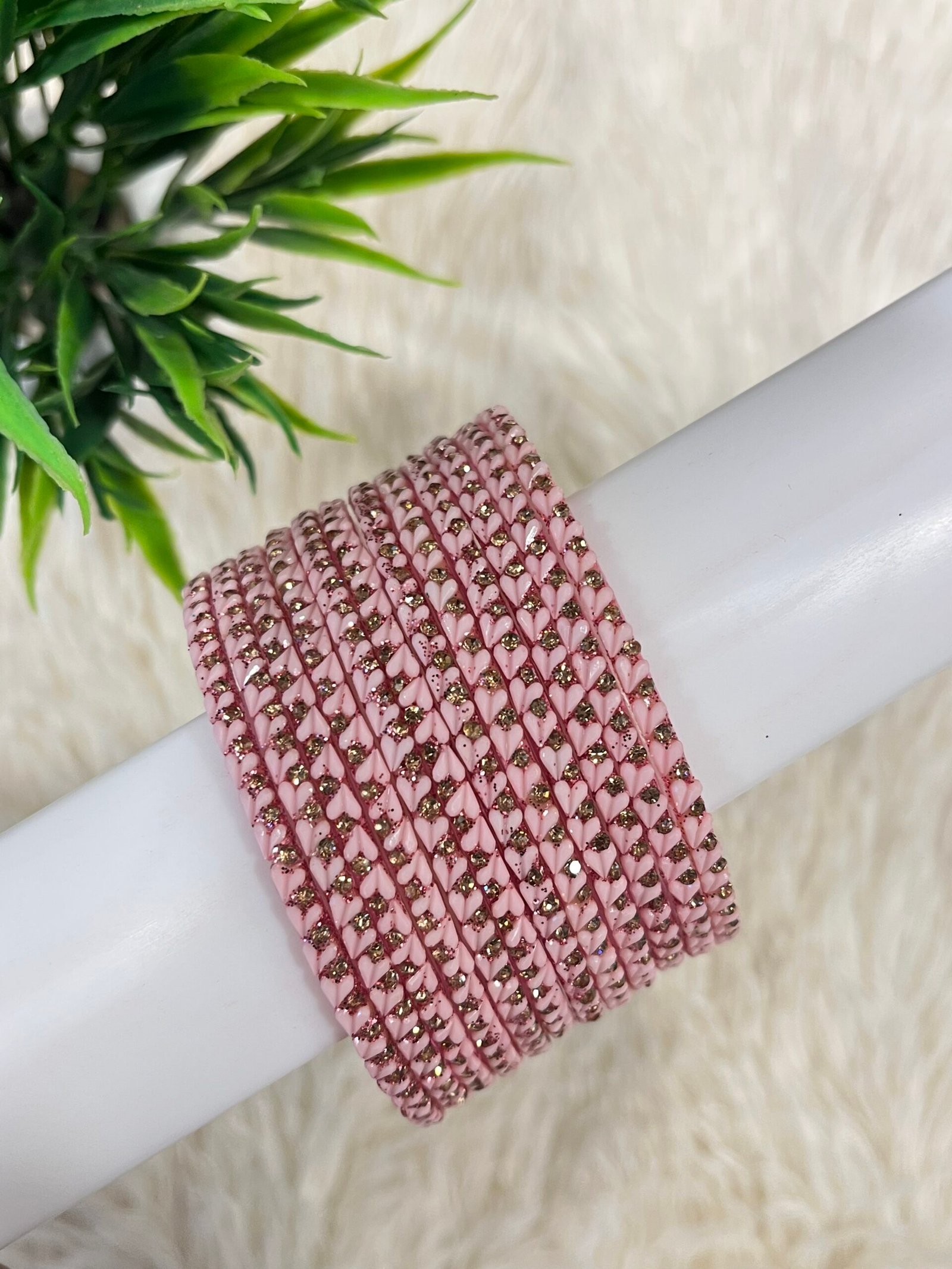 HEART STONE GLASS BANGLES - Image 4