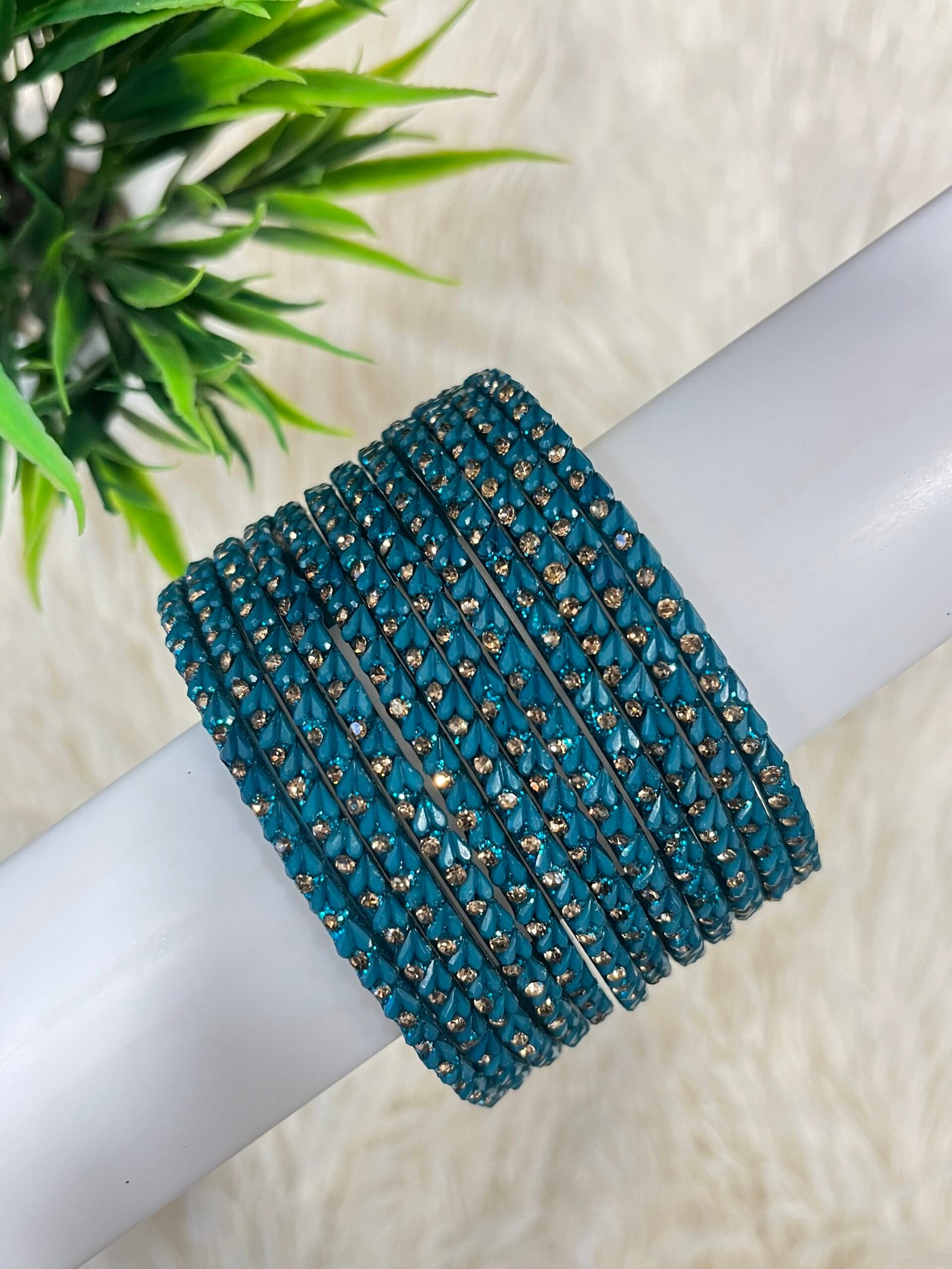 HEART STONE GLASS BANGLES - Image 6