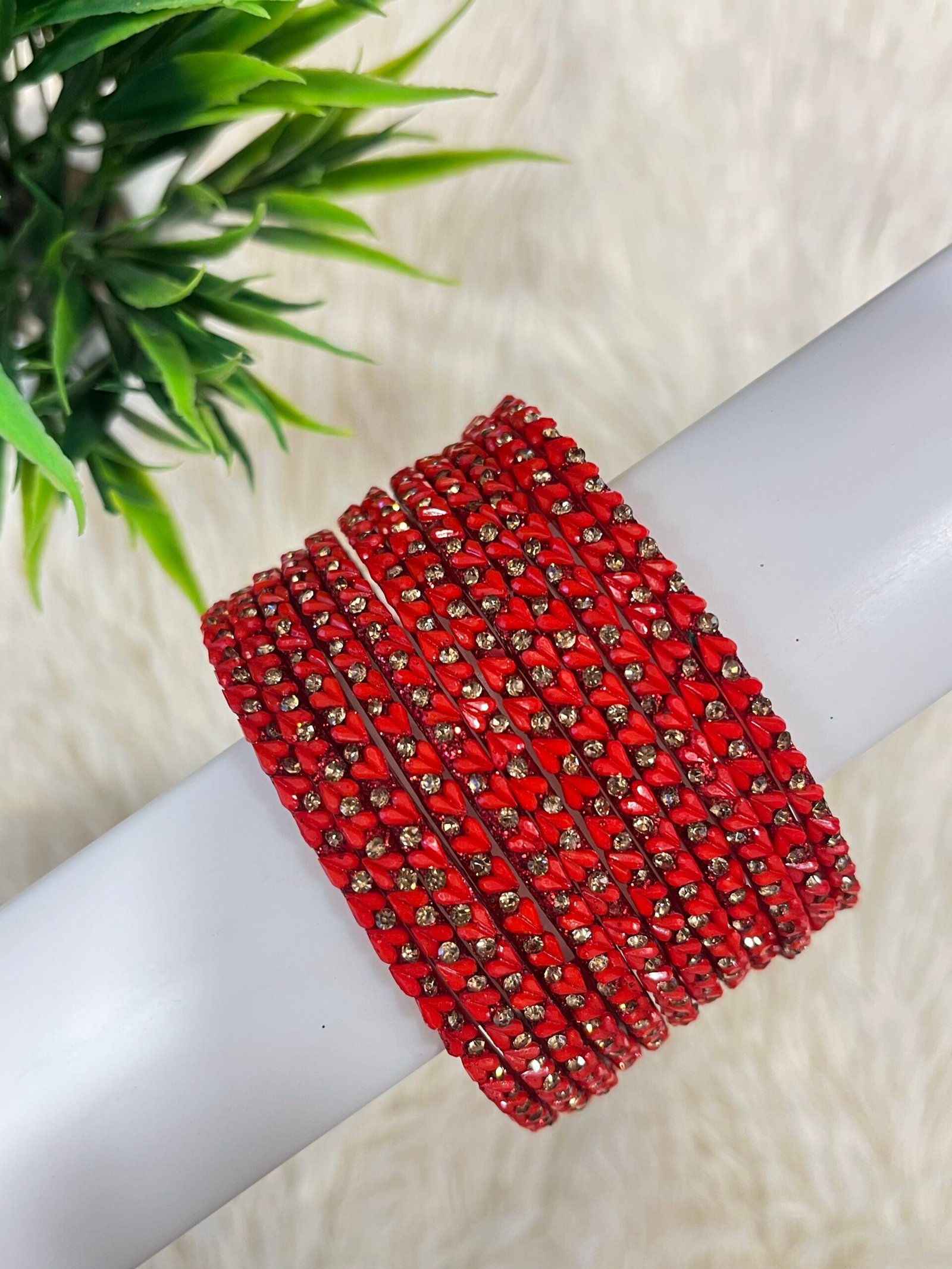 HEART STONE GLASS BANGLES - Image 7