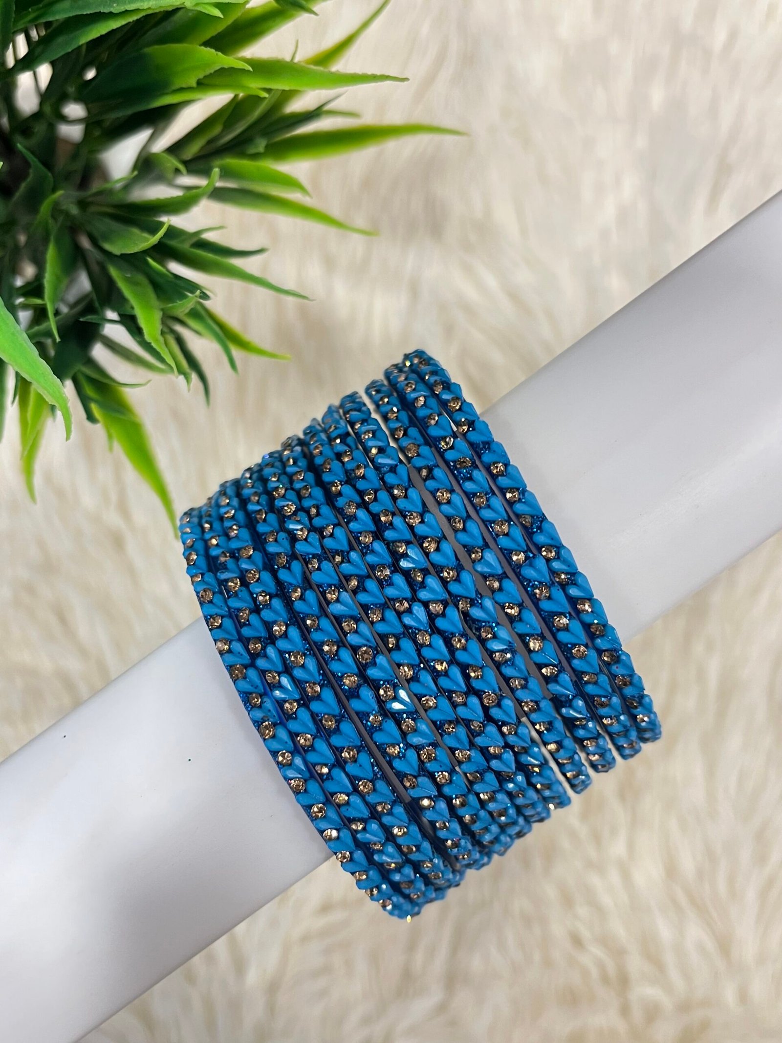 HEART STONE GLASS BANGLES - Image 8