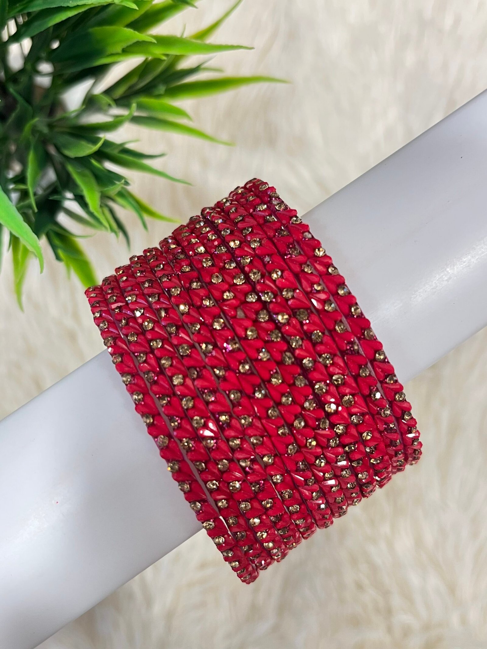 HEART STONE GLASS BANGLES - Image 10