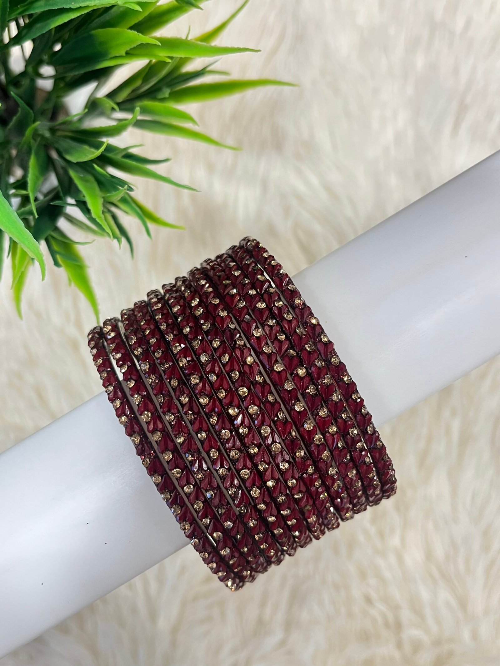 HEART STONE GLASS BANGLES - Image 11
