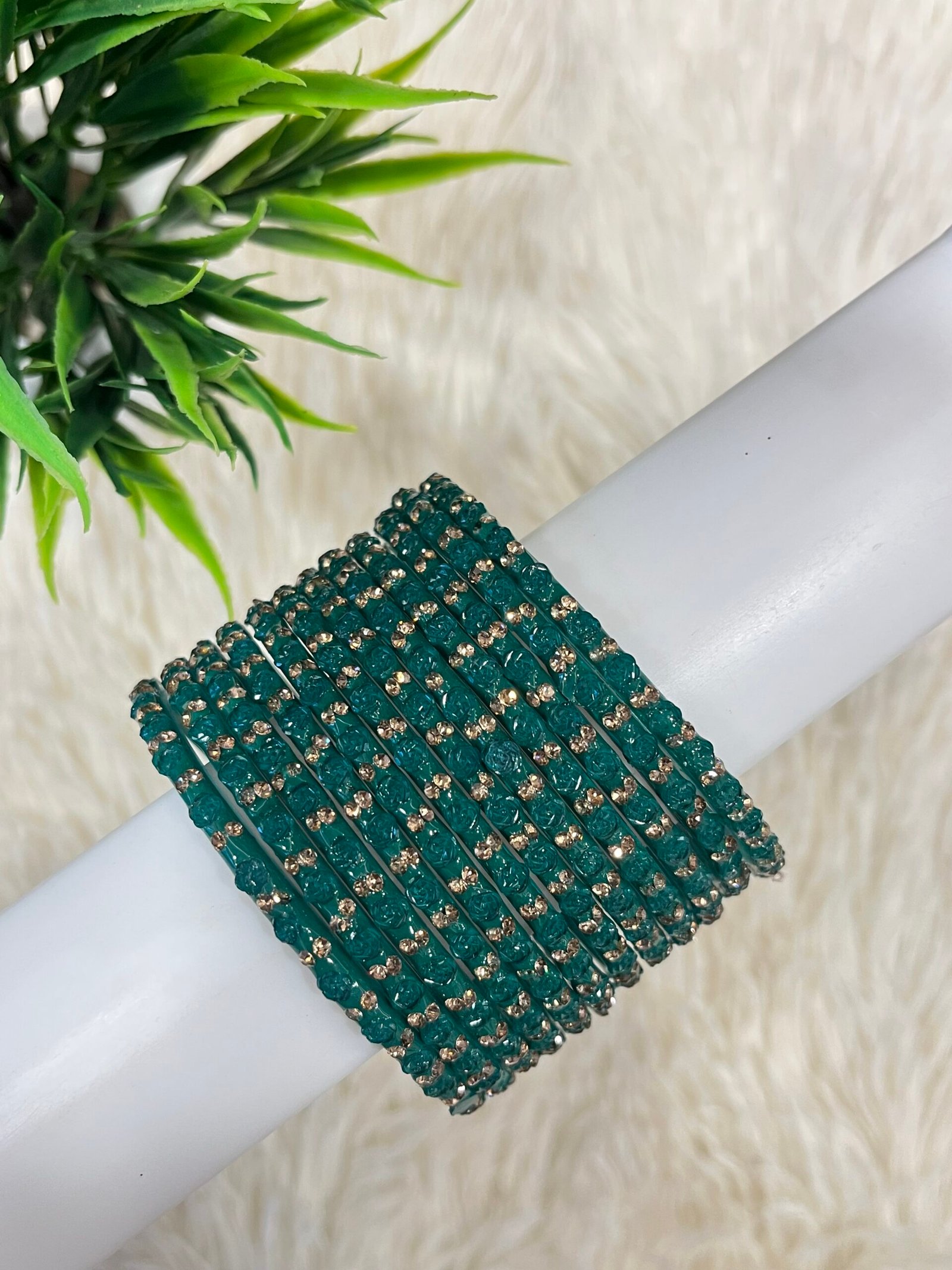 ROSE GLASS BANGLES - Image 2