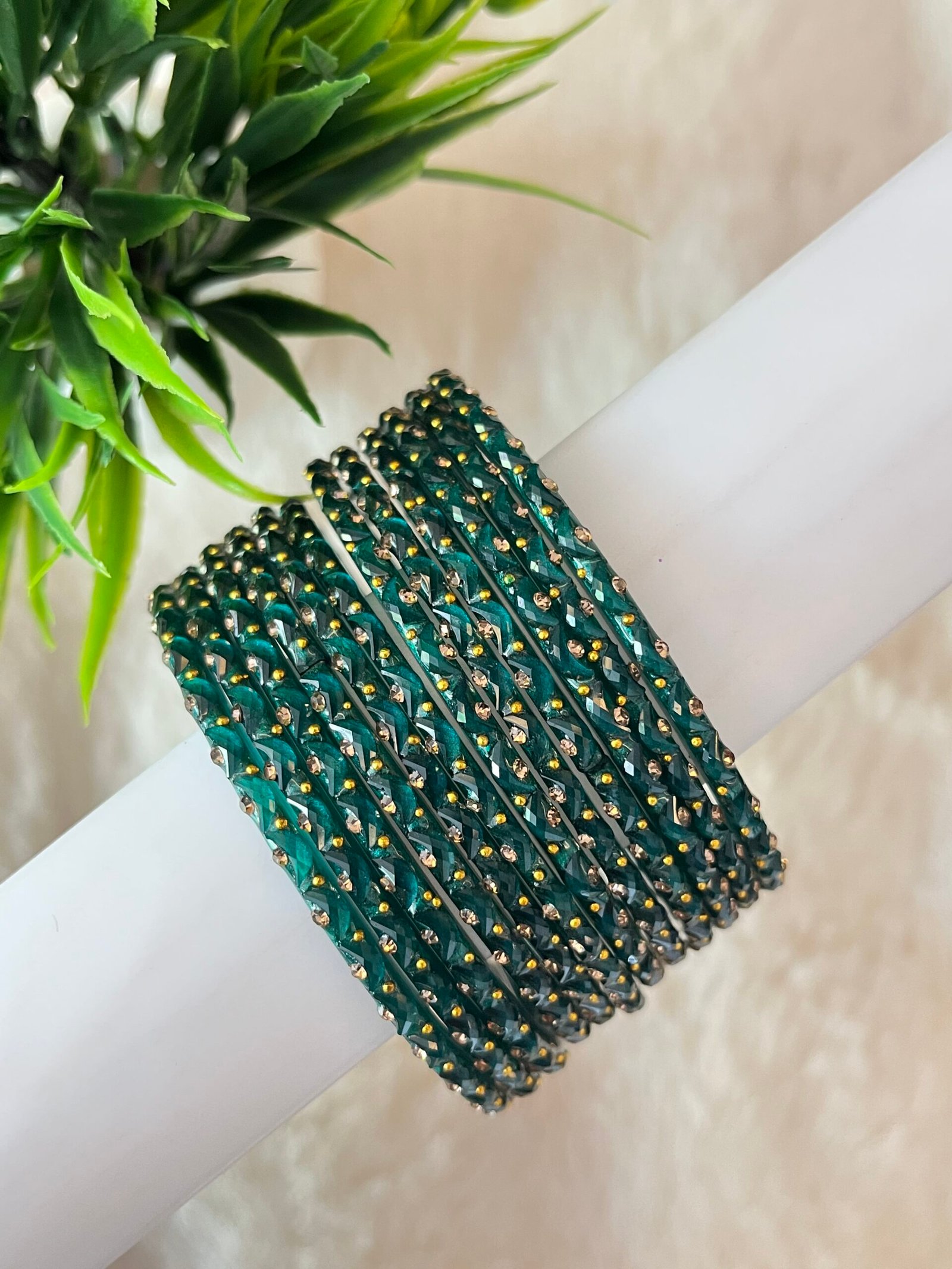 HALF MOON GLASS BANGLES - Image 9