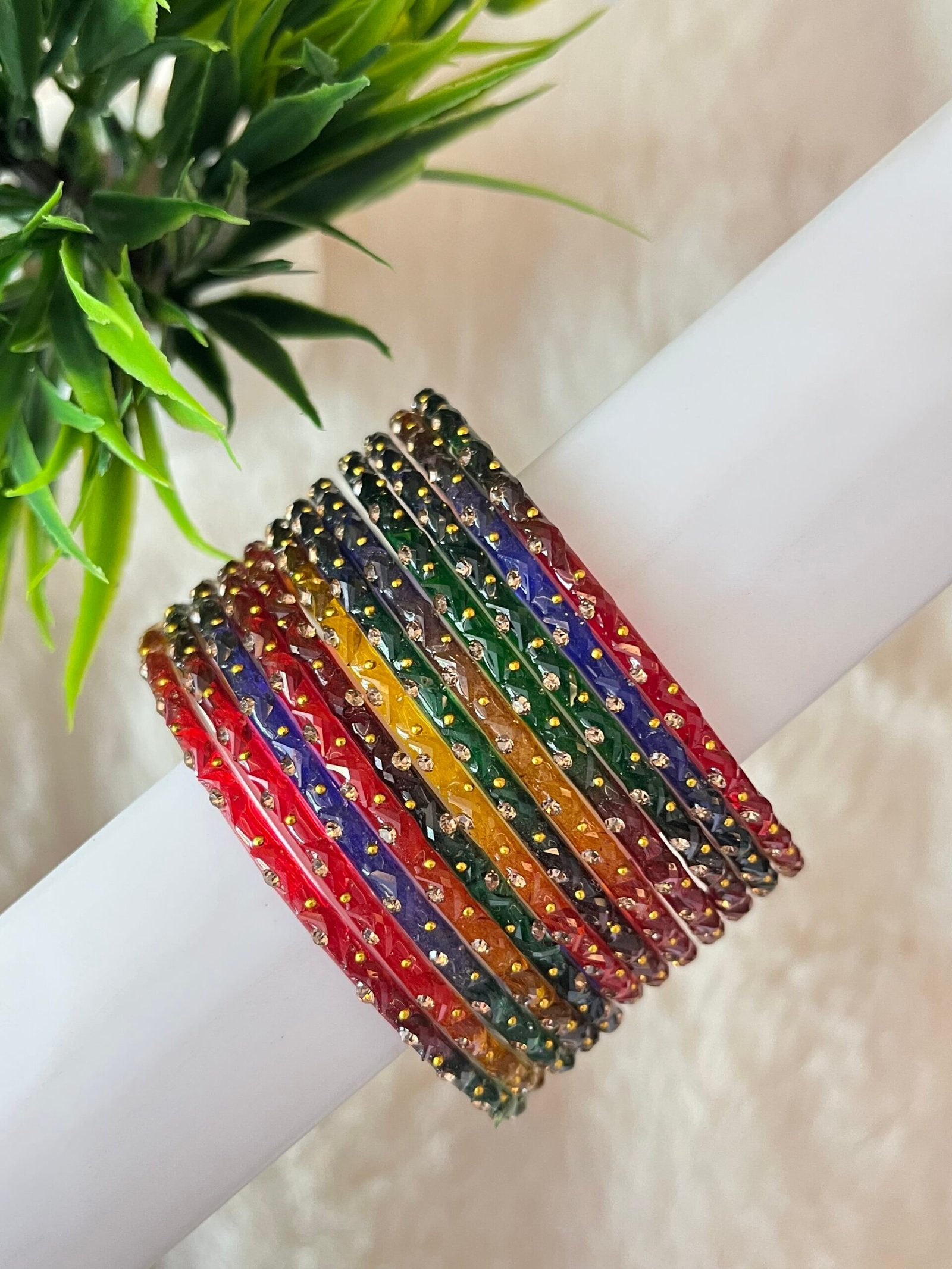 HALF MOON GLASS BANGLES - Image 10