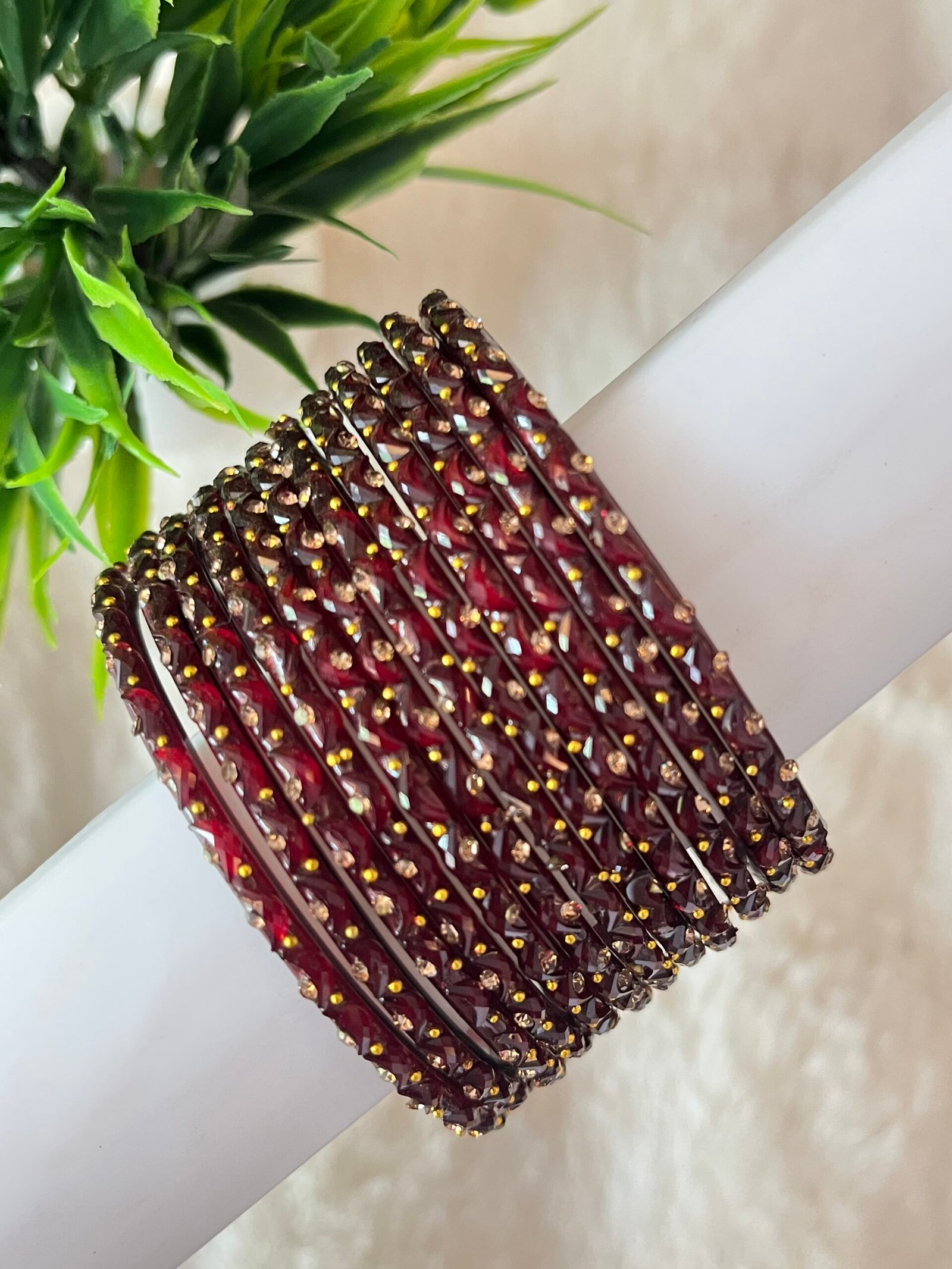 HALF MOON GLASS BANGLES - Image 8