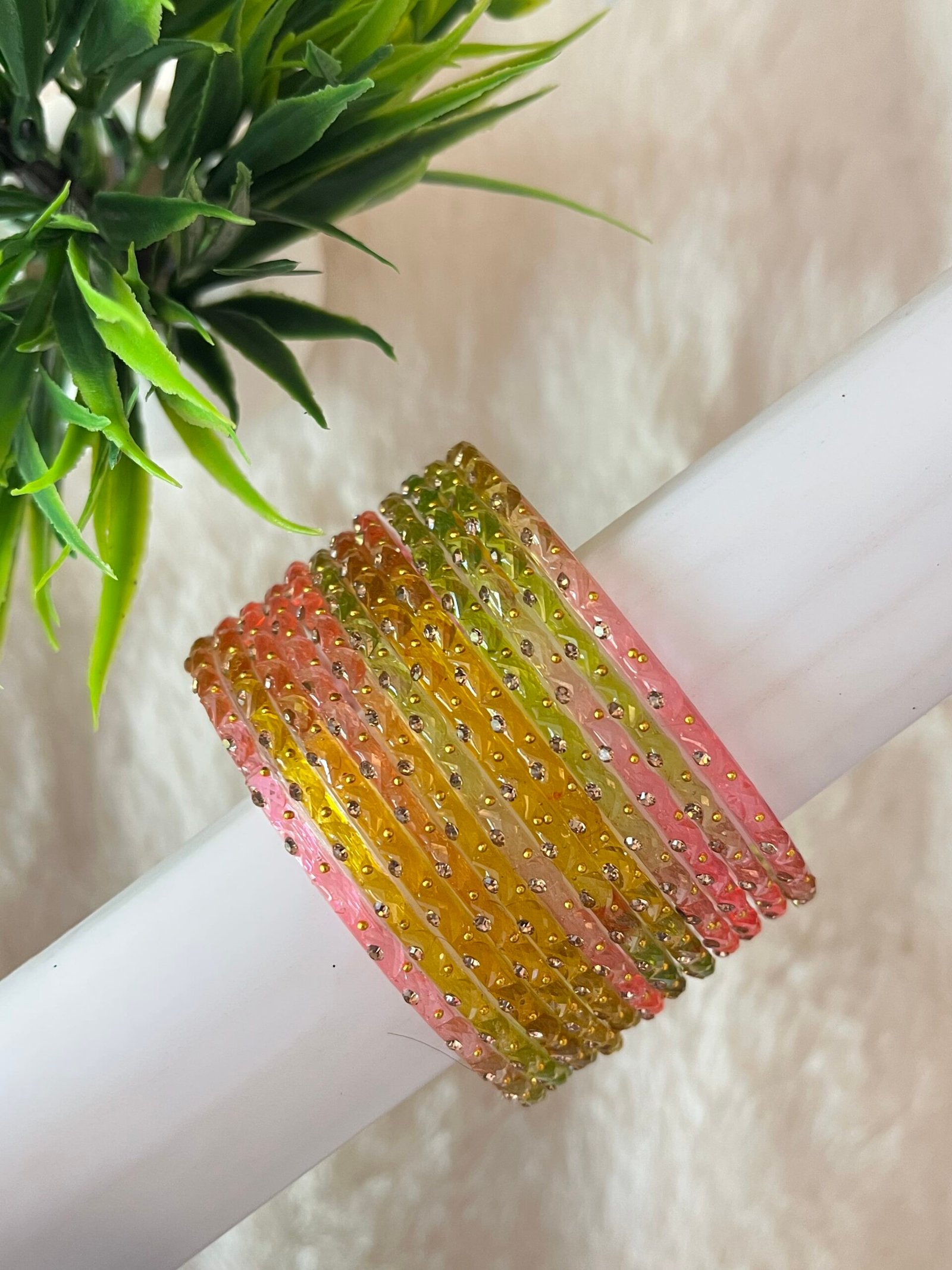 HALF MOON GLASS BANGLES - Image 6