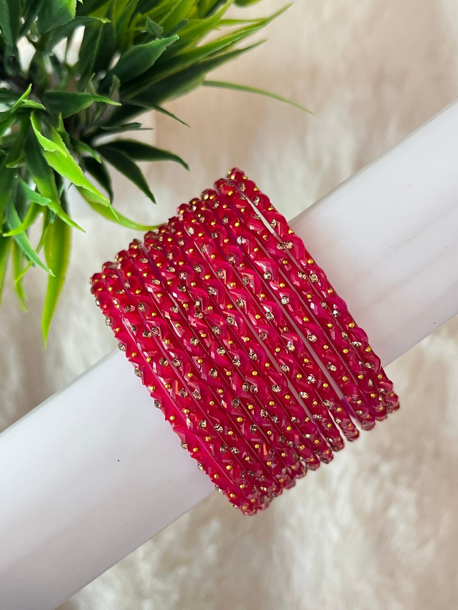 HALF MOON GLASS BANGLES - Image 3