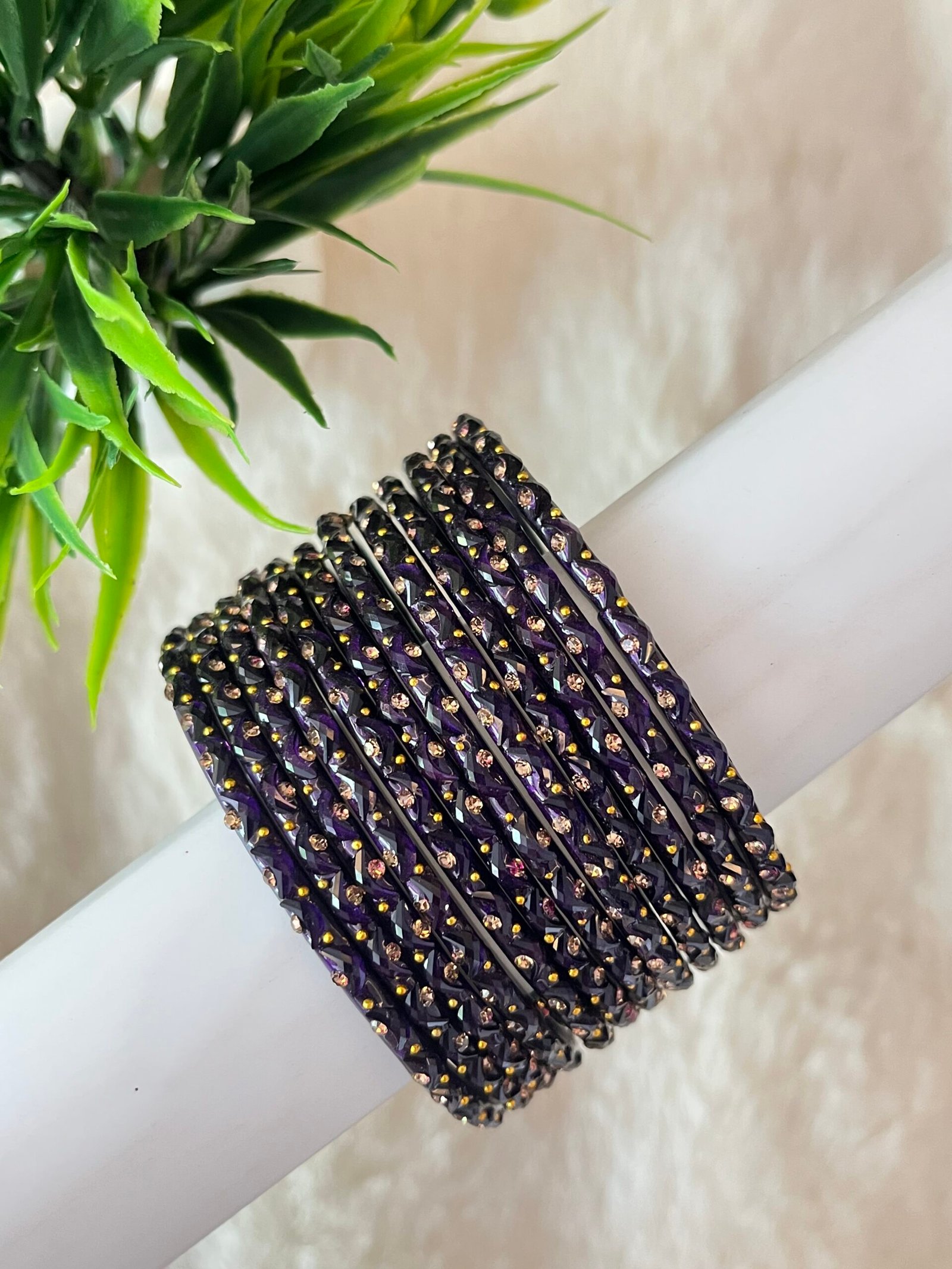 HALF MOON GLASS BANGLES - Image 5
