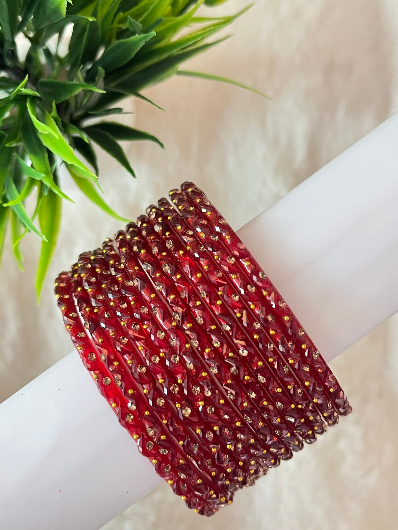 HALF MOON GLASS BANGLES - Image 2