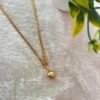 Premium One Gram Gold Textured Heart Short Chain