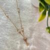 Premium One Gram Gold Pearl Multi-Stone Ball Short Chain