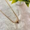 Elegant Emerald and Ruby Floral Pendant Chain