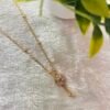 Sparkling White CZ Flower Drop Chain