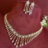 Sleek Chevron Drop AD Necklace