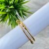 Sleek One Gram Gold Plated Plain Bangles with Bead Accents