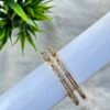 Sleek Daily Wear White Stone Gold Plated Bangles