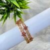 Pure Gold Look Ruby Flora Bangles