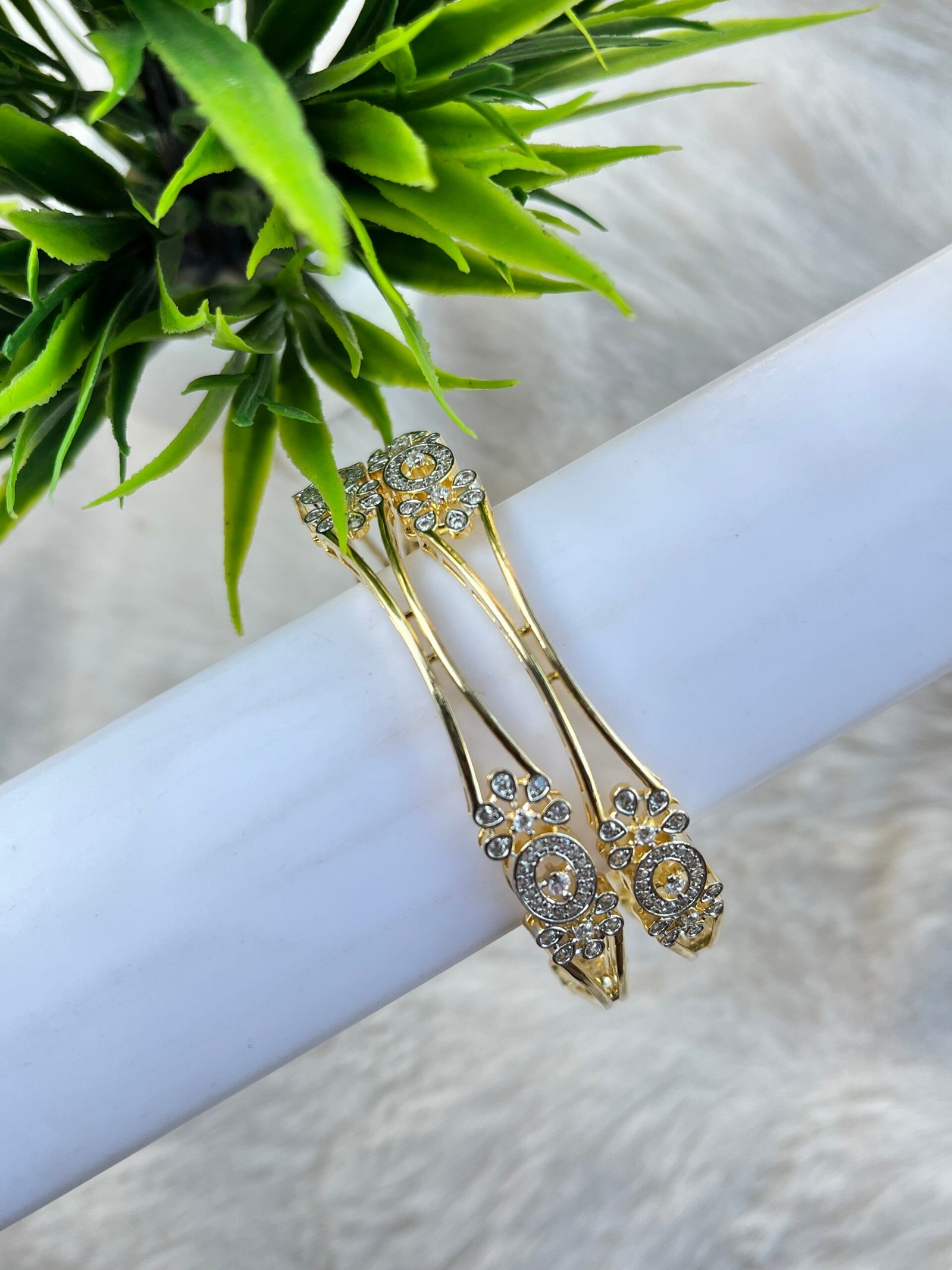 Floral / Patterned CZ Bangles