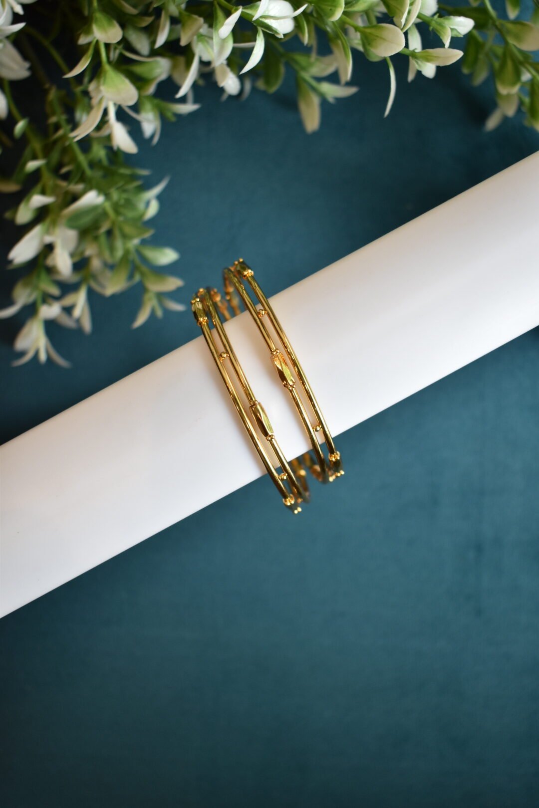 DUAL LINE GOLD BANGLES