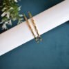 WHEAT  UNCUT DIAMOND BANGLE