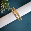GOLD&WHITE MUTHU BANGLE